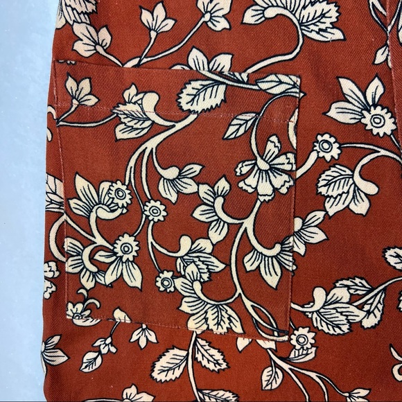 Lovers + Friends Revolve High Rise Drew Pant In Zoe Rust Floral Size XS - NWT - Picture 7 of 13